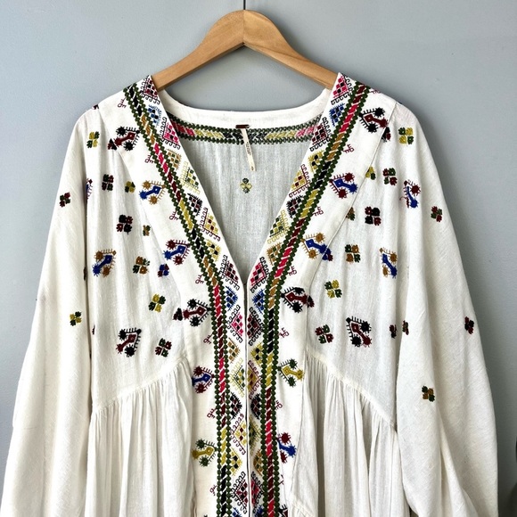 Free People Light It Up Embroidered Tunic Dress - Picture 3 of 14